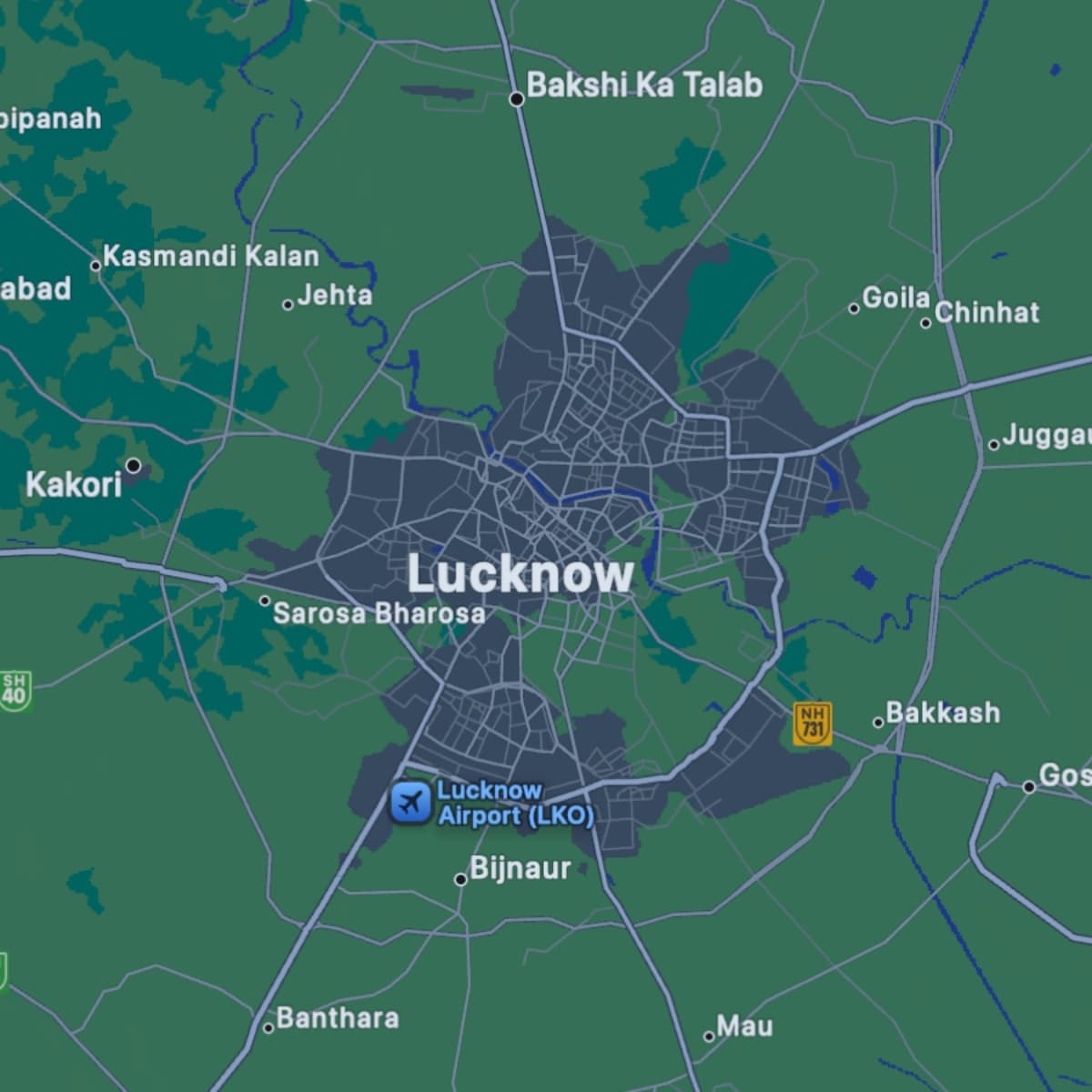 Lucknow Map